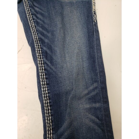 Rock Revival Women’s Erin S400 Blue Denim Faded Skinny Leg Jeans Size 27 - Picture 9 of 16